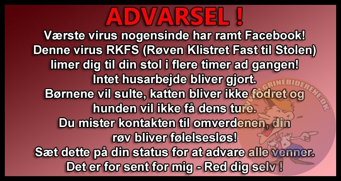 Advarsel, den værste virus nogensinde har ramt Facebook