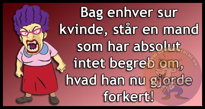 Bag enhver sur kvinde