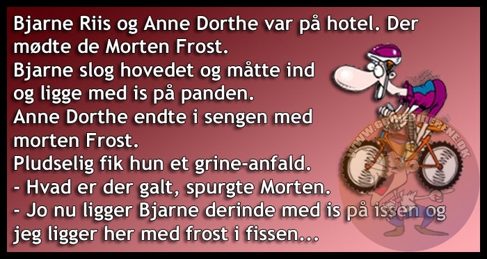 Bjarne Riis og Anne Dorthe var på hotel, der mødte de Morten Frost