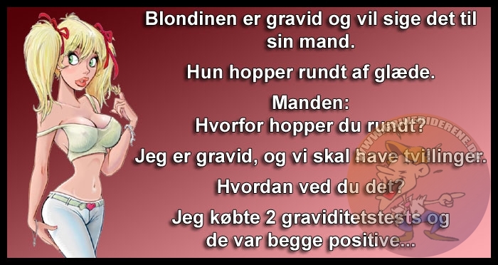 Blondinen er gravid