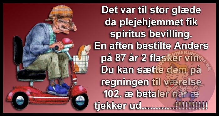Da plejehjemmet fik spiritus bevilling