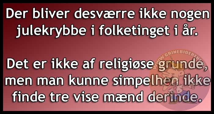 Der bliver desværre ikke nogen julekrybbe i folketinget i år