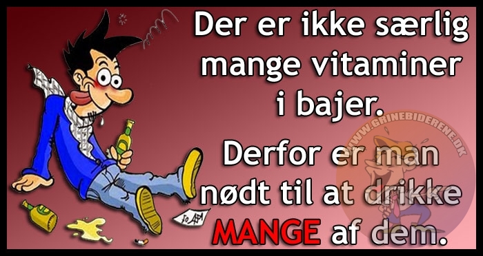 Der er ikke særlig mange vitaminer i bajer