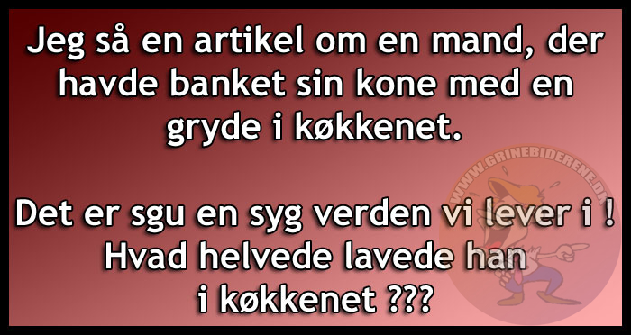 Det er en syg verden vi lever i