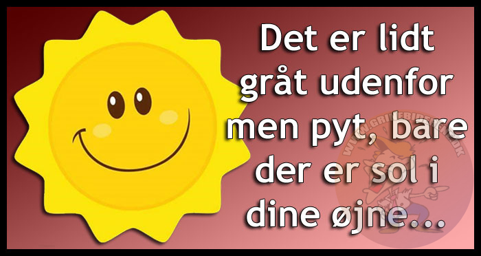 Det er lidt gråt udenfor