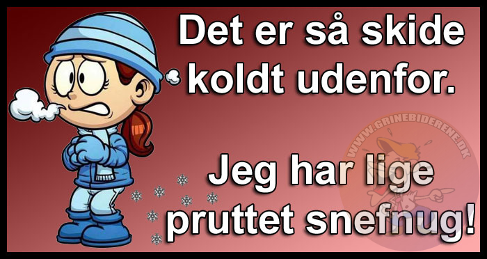 Det er så skide koldt udenfor