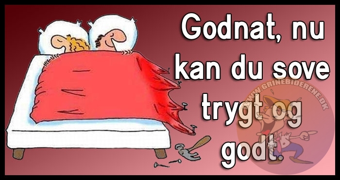 Godnat, nu kan du sove trygt og godt